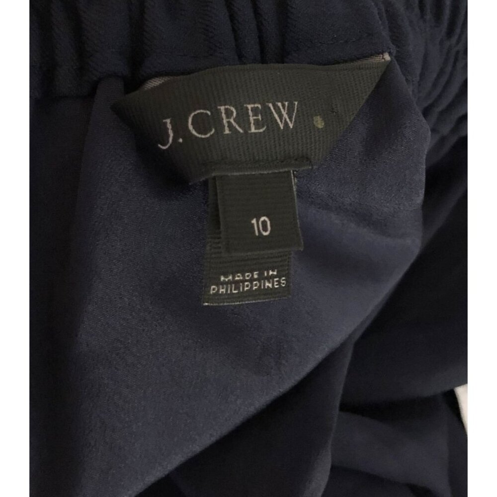 J.Crew Ruffle Hem Skirt Womens Size 10 Navy Blue Wool Blend Preppy Dark Academia - Picture 3 of 8